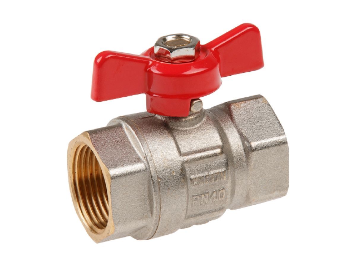 Кран шаровый 3/4" внутренняя-внутренняя резьба бабочка PN40 AV Engineering AVE092034