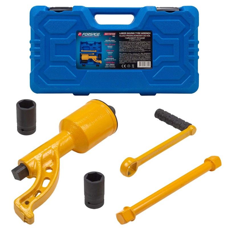 Гайковерт ручной с редуктором (Головки-32мм и 33мм, длина-330мм, передаточное число 1:78, 7500 Н/м) Forsage F-34114102 HS