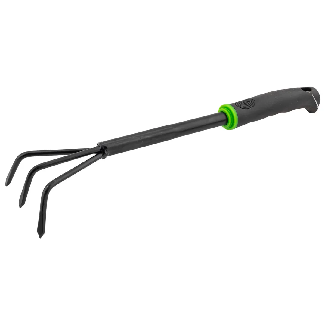 Рыхлитель для почвы с пластиковой рукояткой (3-зуб.,L-360mm) WMC TOOLS WMC-TG2103024-B
