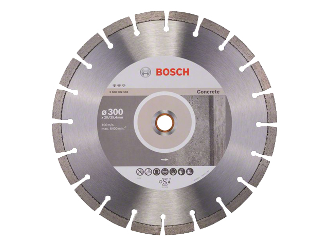 Алмазный круг 300х20/25.4 mm по бетону сегментированный STANDARD FOR CONCRETE BOSCH 2608602560