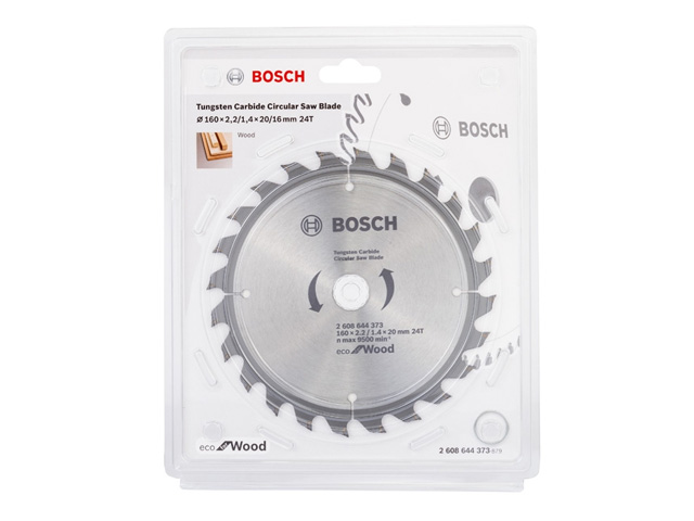 Диск пильный универсальный, 160х20 мм, 24 зуб., ECO WOOD,  BOSCH 2608644373