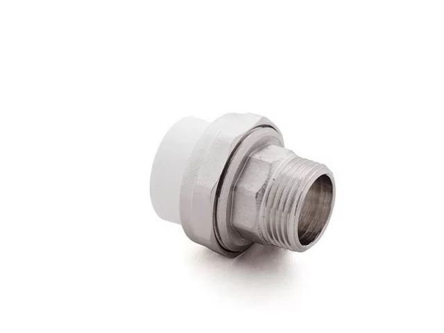 Американка ПП нар. 32х3/4", бел. РТП ( Соединение разборное наружная резьба полипропиленовое)  ...РосТурПласт 10647