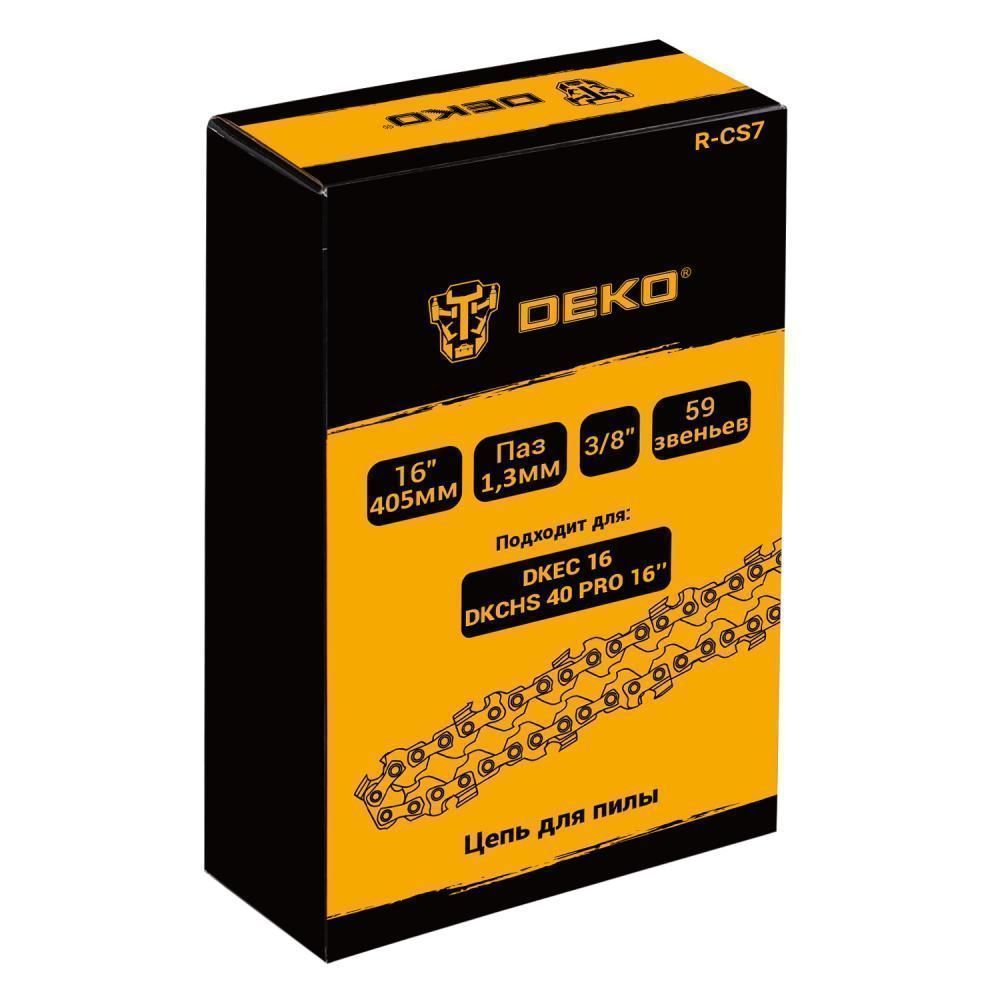 Цепь для пилы, 16", 3/8", 1.3 мм, 59 звеньев, DEKO R-CS7