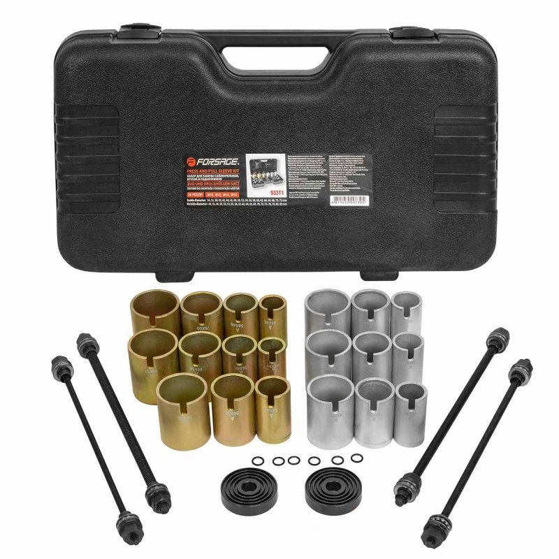 Набор инструментов для снятия и установки втулок, подшипников и сайлентблоков универсальный, 26пр. (...Forsage F-933T1