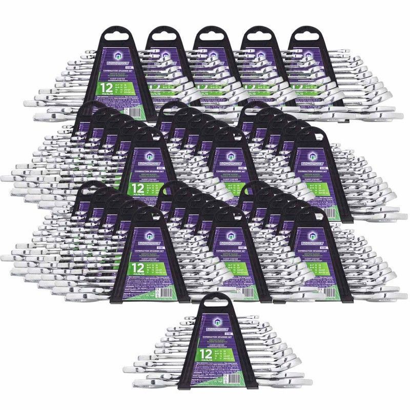 ( 36 K-T ) Набор ключей комбинированных 12 пр.(6-15,17,19мм),в пластиковом держателе Помощник 5124MP ( 36 K-T )