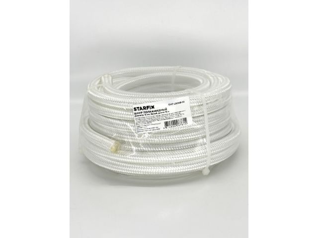 Шнур полиамидный 12 мм белый 10 м STARFIX SMP-25068-10