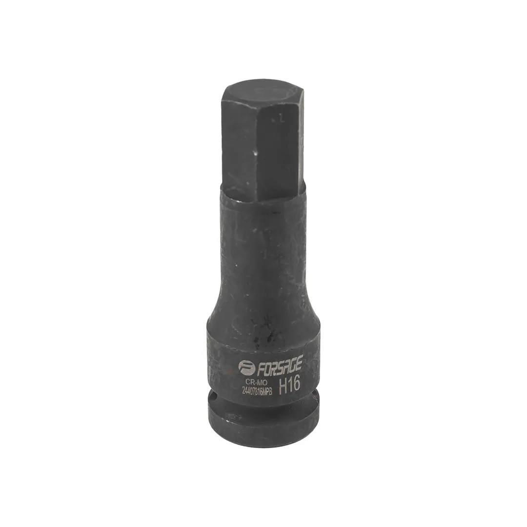 Головка-бита 6-гранная ударная 16мм,1/2"  Forsage F-24407816MPB