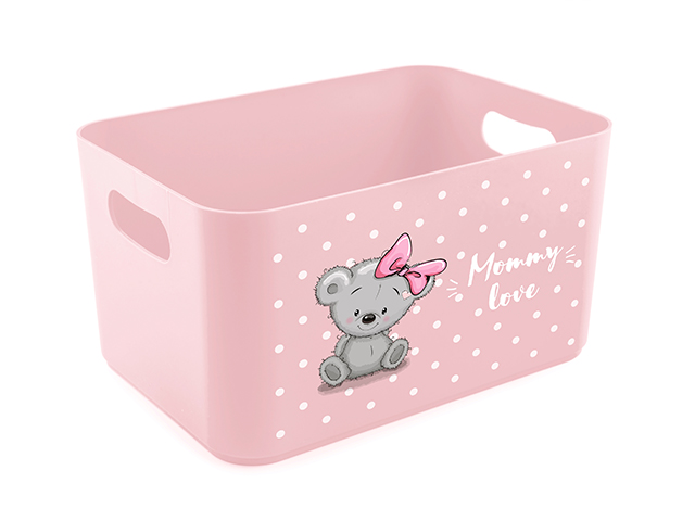 Корзина для детских игрушек Mommy love 2.4 л, нежно-розовый (227*158*121 mm)  ...BEROSSI АС48963000