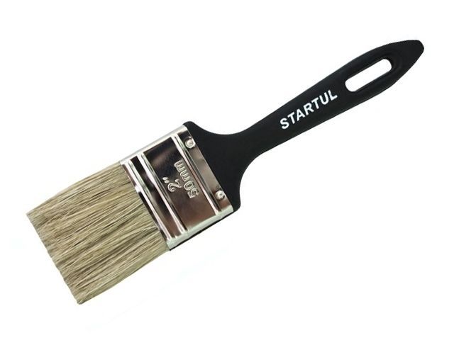 Кисть плоская 2"-50мм PROFI (флейцевая малярная для ЛКМ на масляной основе, густых лаков, олифы, эмалей) STARTUL ST0103-50 Кисть плоская 2"-50мм PROFI (флейцевая малярная для ЛКМ на масляной основе, густых лаков, олифы, эмалей) STARTUL ST0103-50