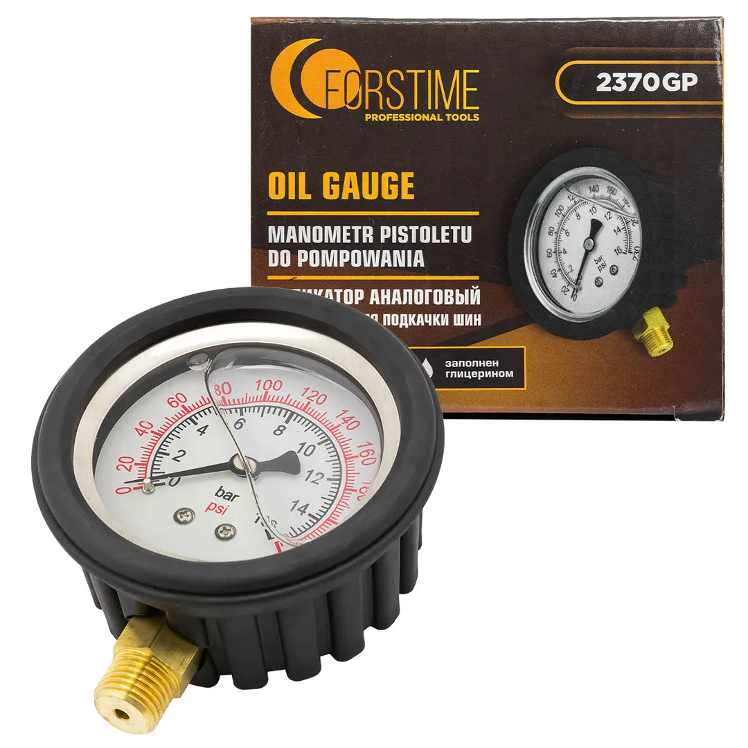 Манометр к пистолету для подкачки шин 2370G  FORSTIME FT-2370GP
