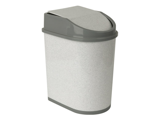 Контейнер для мусора 8л, мраморный  IDEA М2481