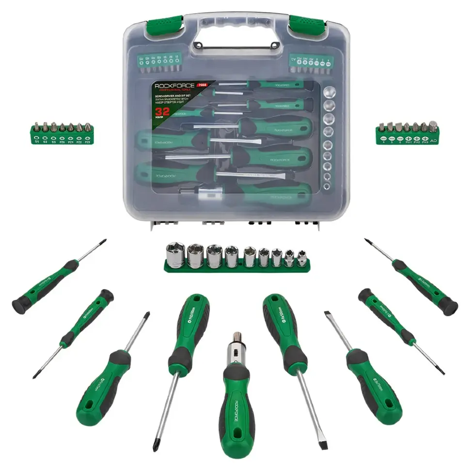 Отвертки в комплекте с битами, набор 32пр. RockFORCE Rock FORCE RF-7032