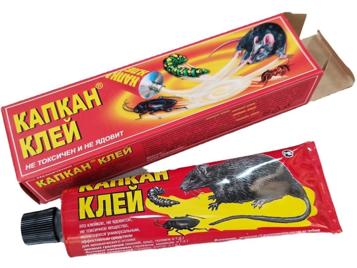 Клей от крупных грызунов и насекомых КАПКАН (туба 135 г)  4607046922042