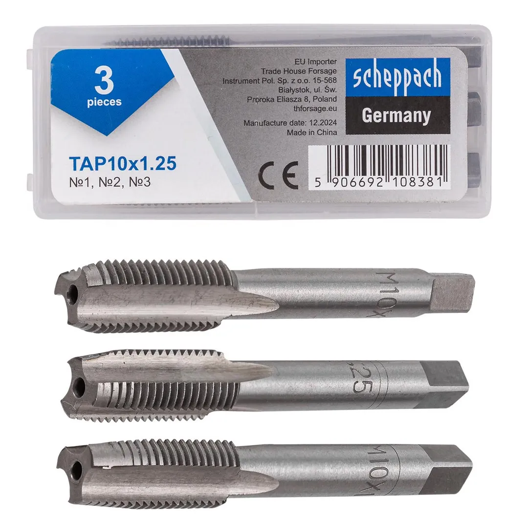 Метчик M10x1,25 (3шт)  Scheppach Sch-TAP10x1,25