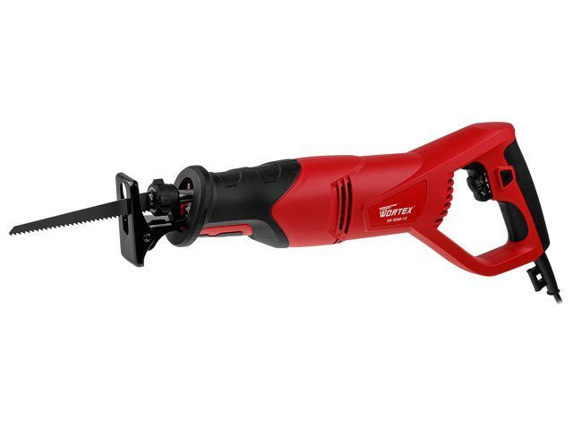 Сабельная пила SR 1508-1 E в кор. + 2 пильных полотна (800Вт, дерево до 150мм, металл до 10мм, пластик до 80мм) WORTEX 325118