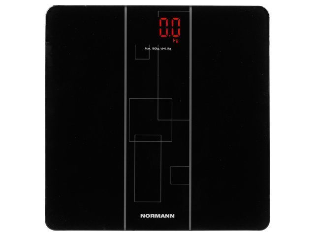Весы напольные (180 кг, стекло 6 mm, LED-дисплей 73х34 mm) NORMANN ASB-465