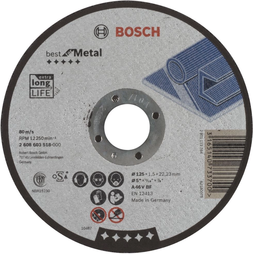 Круг отрезной 125х1,5х22,23 мм Best for Metal, BOSCH 2.608.603.518