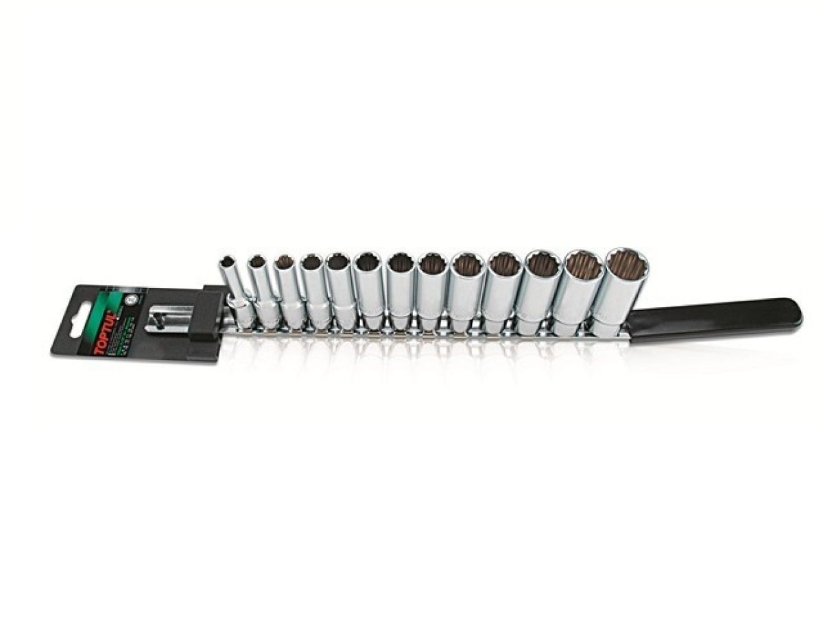 Набор головок 3/8", 7-21мм, 12гр 13шт. глубок. Toptul GAAQ1313