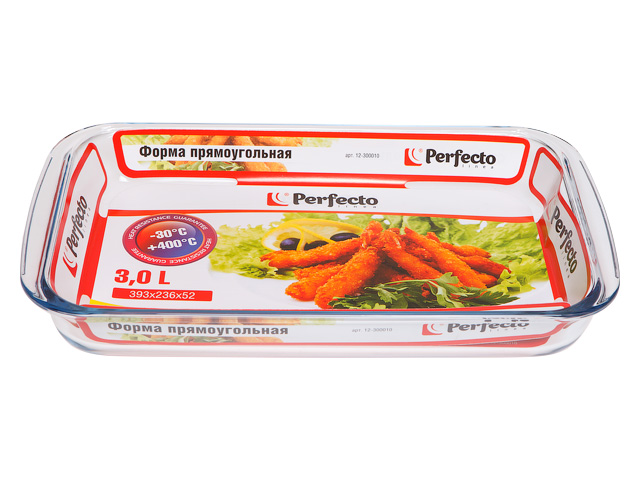 Форма из жаропрочного стекла, 3.0 л, прямоугольная, 394x237x50 mm  ...PERFECTO LINEA 12-300020