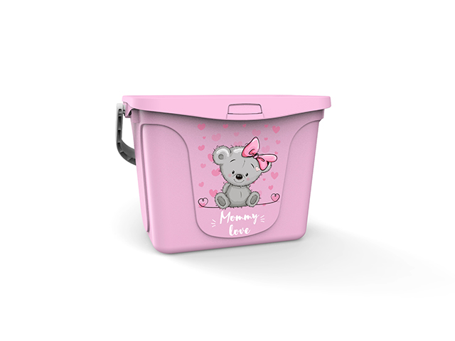 Емкость для игрушек Mommy love 6 л, нежно-розовый (287*200*200 mm)  BEROSSI АС48763000
