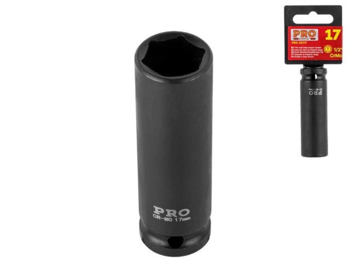 Головка ударная тонкост. 1/2" 17mm 6гр. глубокая PRO STARTUL PRO-32117