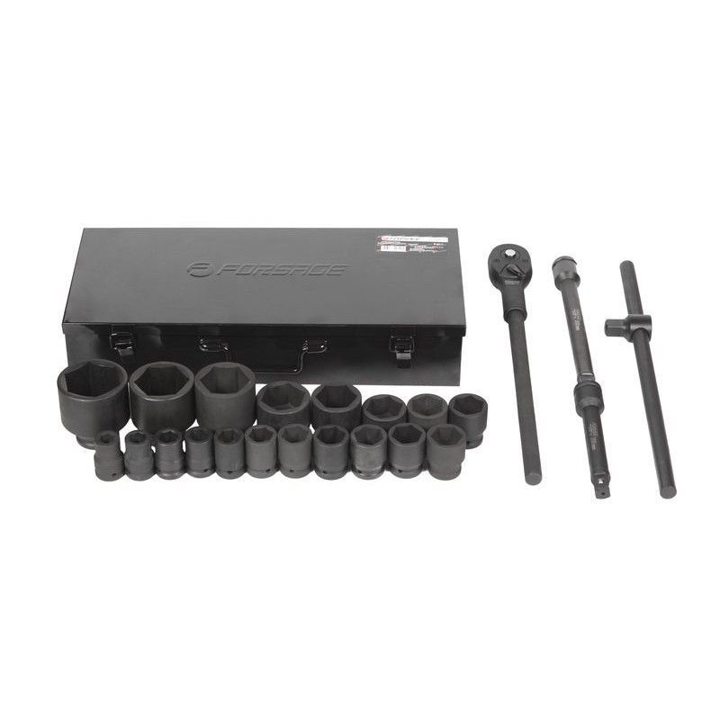Набор инструментов ударных 3/4", 6гр, 23 пр. (17-65мм) Forsage F-6231MPB