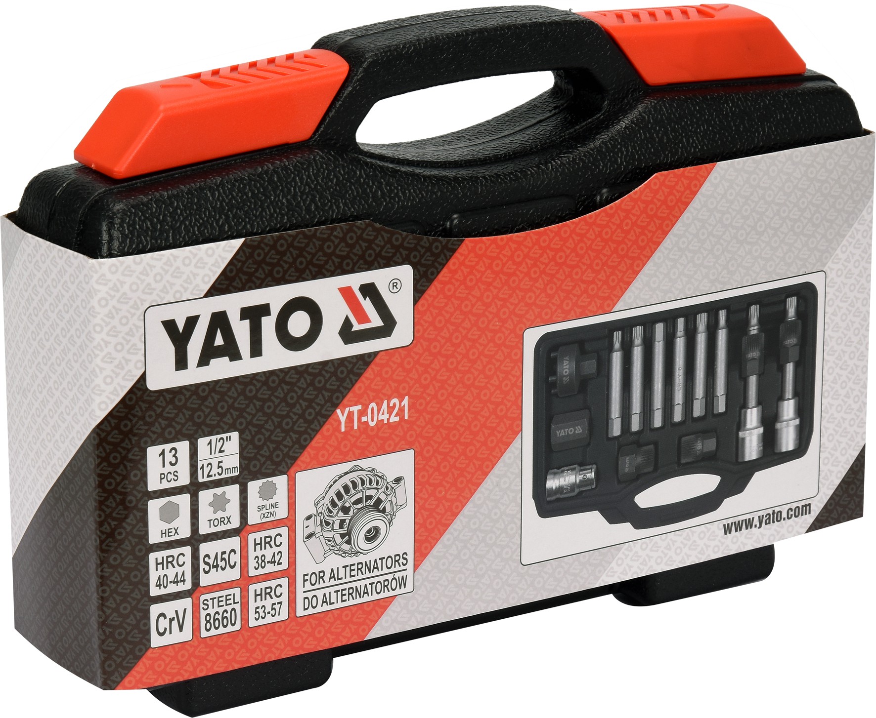 Головки-ключи для альтернатора (набор 13пр) CrV YATO YT-0421