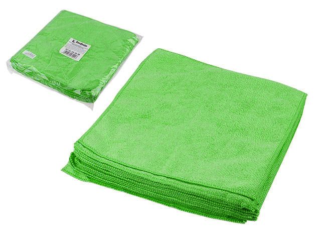 Набор салфеток из микрофибры Solid 20 шт., 29х29 см, универсальные, зелёные  ...PERFECTO LINEA 45-007003