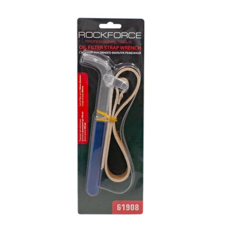 Съемник масляного фильтра ременной (длина ремня 480мм) Rock FORCE RF-61908