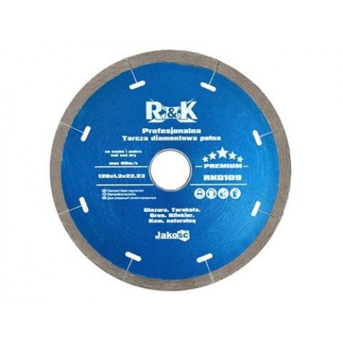 Круг алмазный сплошной 125х5х1.4х22.23mm "R&K"  GEKO RK0109