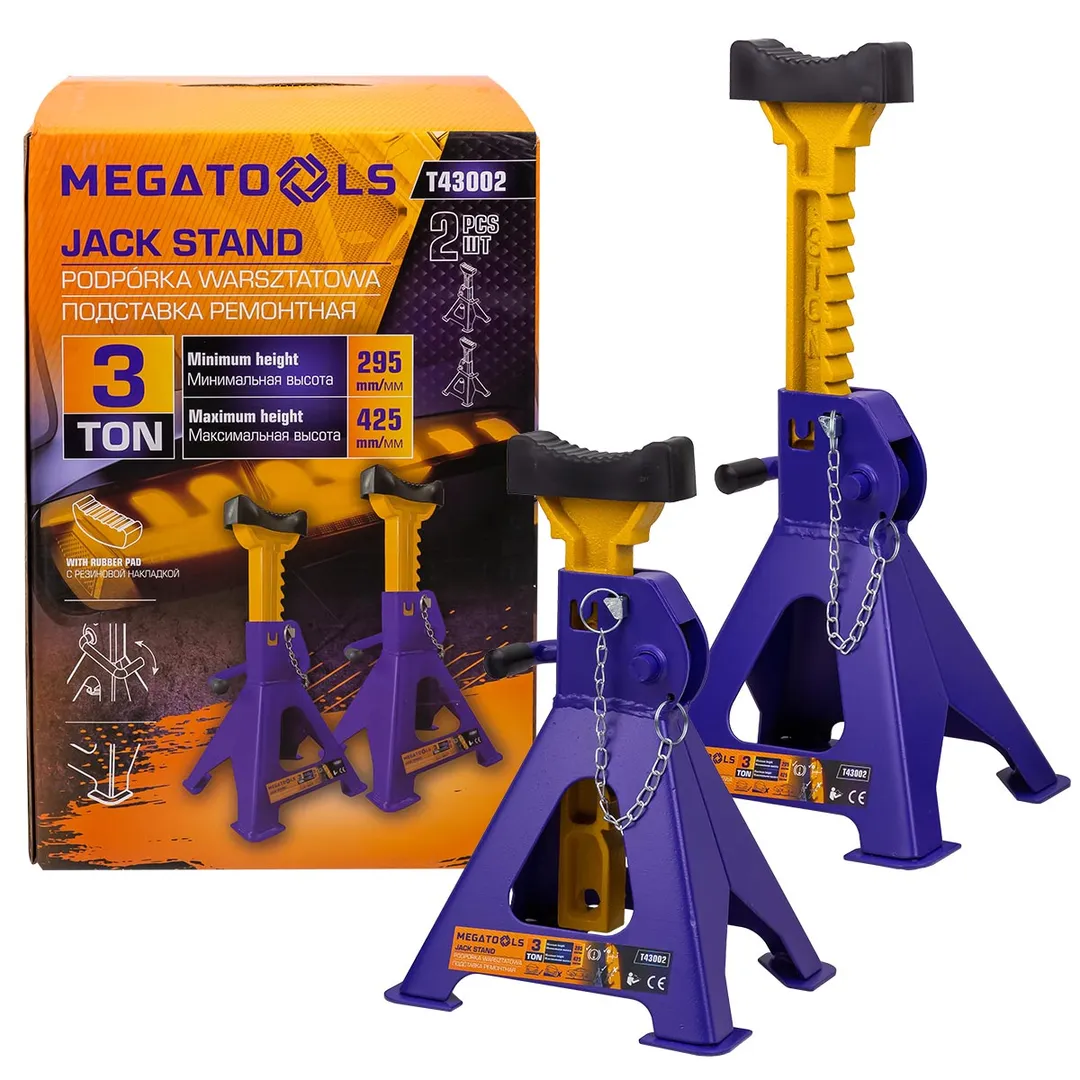 Подставка ремонтная, 3т (набор 2 шт.)  MEGATOOLS MT-T43002
