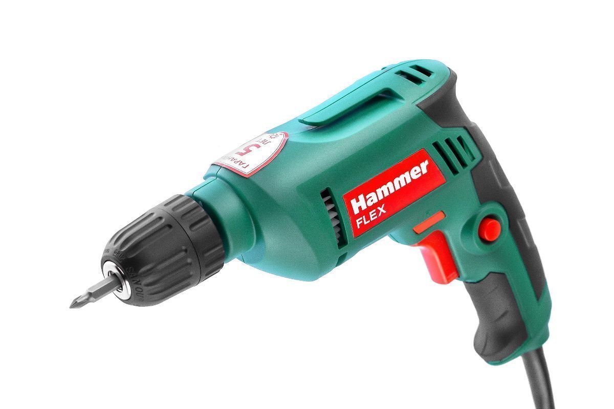 Дрель безударная, 500Вт, БЗП 10мм, 0-3200об/мин, Hammer Flex DRL500C