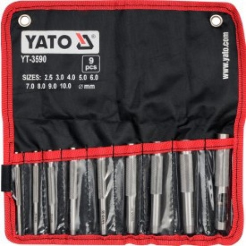 Пробойники для кожи 2.5-10mm (набор 9шт.)  YATO YT-3590
