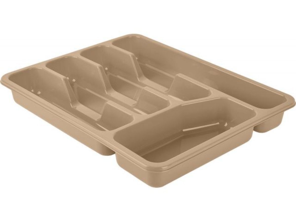 Лоток для столовых приборов, пятисекционный, 330х260х43 mm, шоколадный мокко PLAST TEAM PT156010015