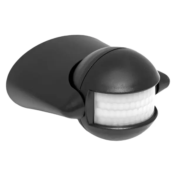 ИК датчик движения наст. 1200Вт 180гр. до 12м IP44 MS-39b черный  EKF dd-ms-39b