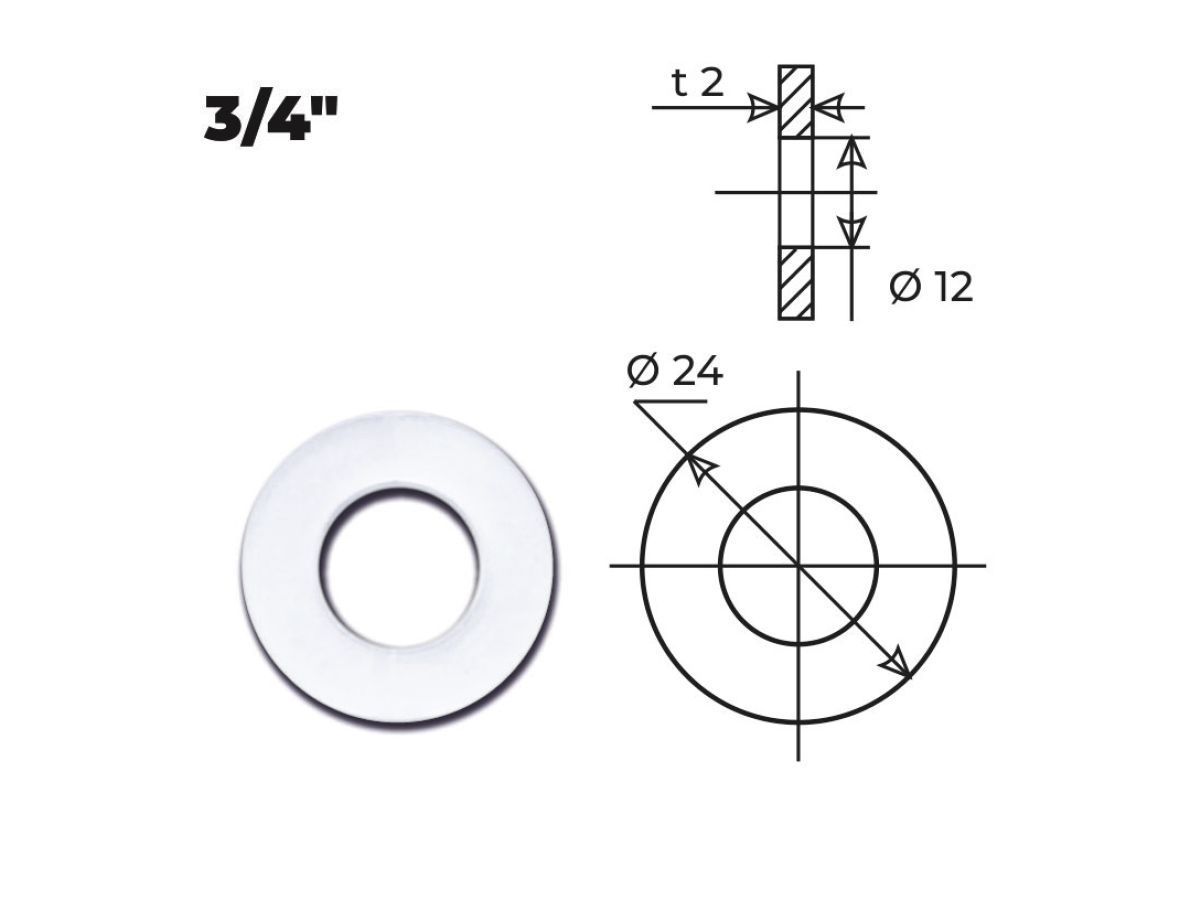 Прокладка прозрачная уплотнительная 3/4" (100 шт.) AV Engineering AVECA-0020