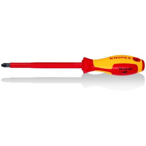 Отвёртка VDE 1000V Pozidriv PZ3, длина стержня 150 мм, L-270 мм  KNIPEX 982503