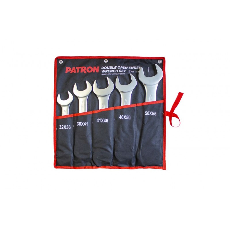 Набор ключей рожковых 5 пр. (32x36 - 50x55 мм.) Patron P-5052P