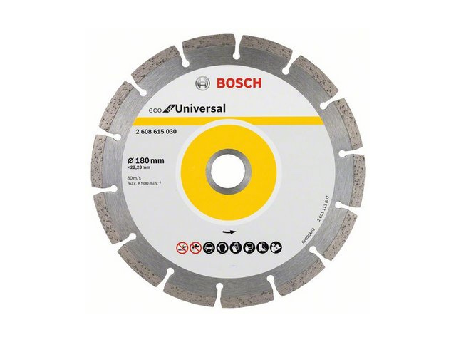 Алмазный круг 180х22 mm универсальный сегментированный ECO UNIVERSAL (сухая резка)  ...BOSCH 2608615043