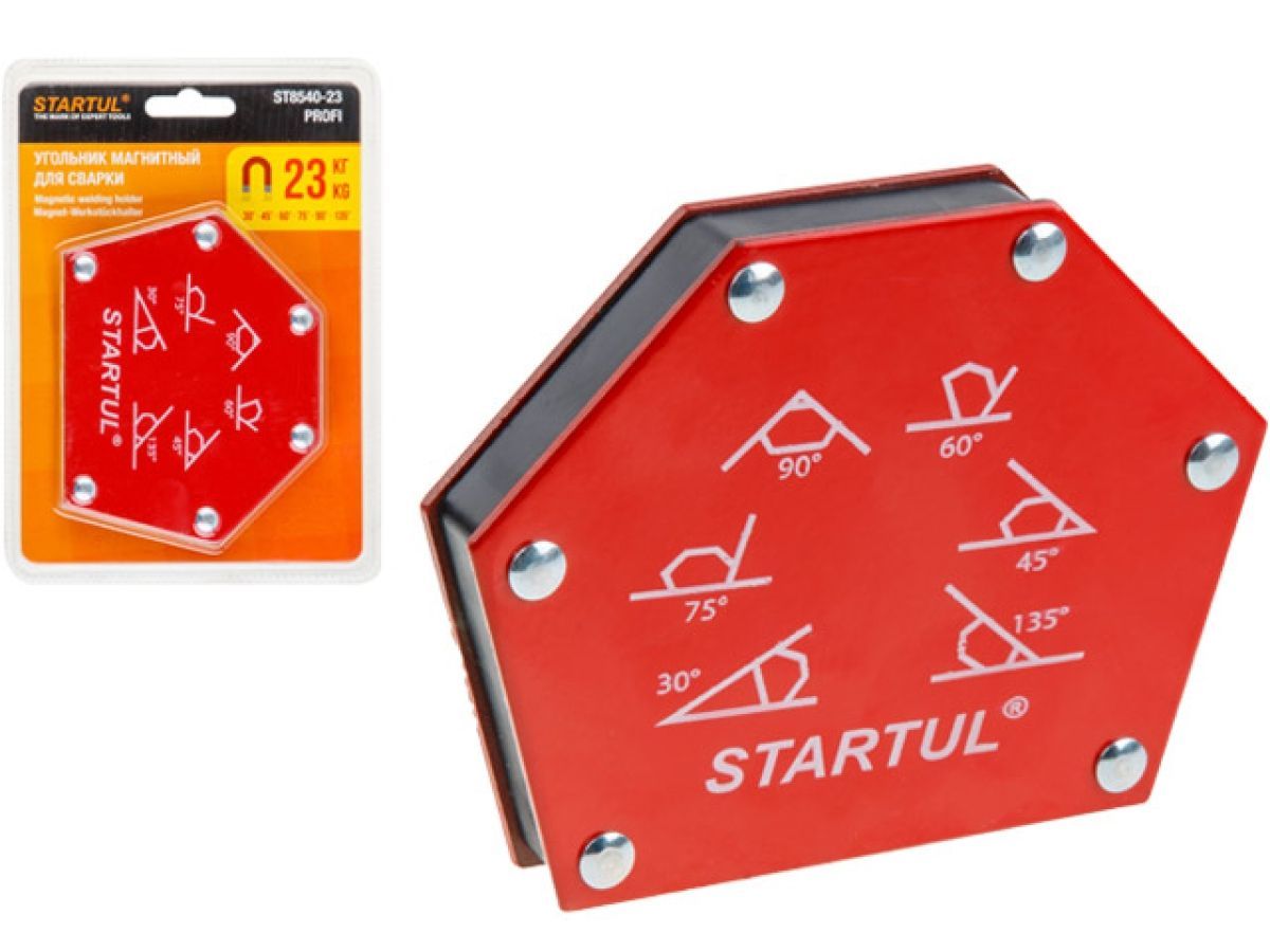 Угольник магнитный для сварки 23кг PROFI (струбцина магнитная) STARTUL ST8540-23