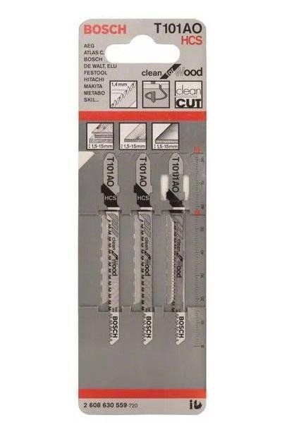 Пилка для лобзика T 308 BP Precision for Wood (3 шт), BOSCH 2.608.667.399