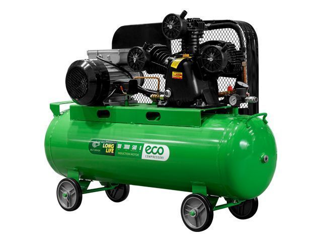Компрессор  AE-1003-B70 (580 л/мин, 8 атм, ременной, масляный, ресив. 100 л, 230 В, 3 кВт) ECO EC2610-0