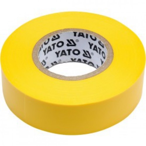 Изолента ПВХ желтая 19mm х 20м х 0.13mm  YATO YT-81654