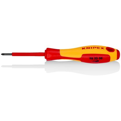 Отвёртка VDE 1000V Pozidriv PZ0, длина стержня 60 мм, L-162 мм   KNIPEX 982500