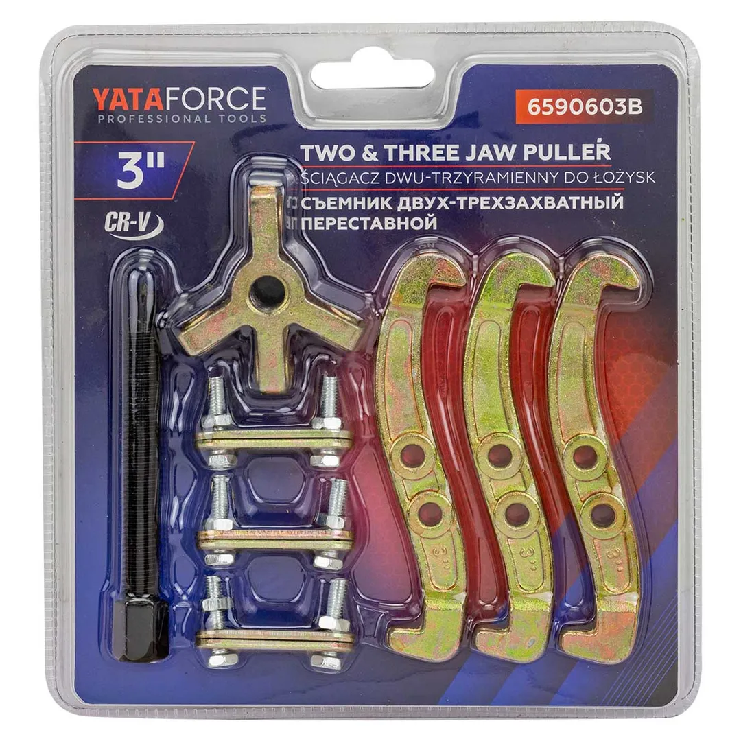 Съемник двух-трехзахватный переставной 3''  YATAFORCE YF-6590603B