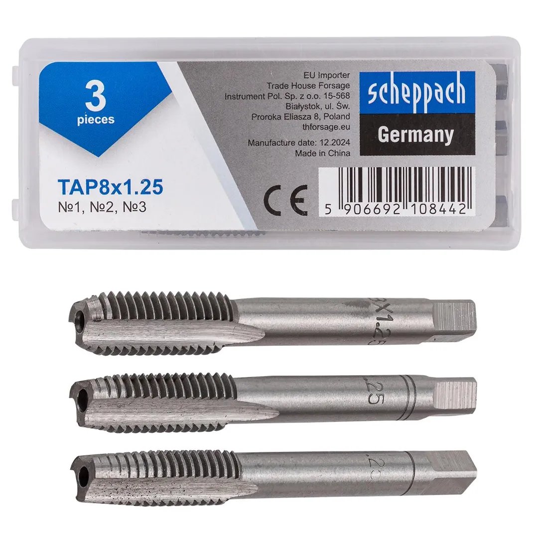 Метчик M8x1,25 (3шт)  Scheppach Sch-TAP8x1,25