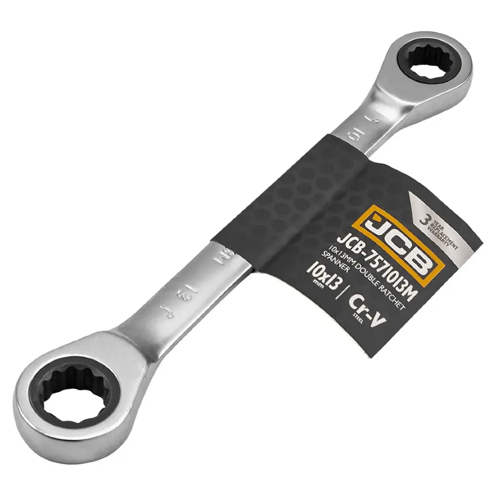 Ключ накидной трещоточный 10х13мм  JCB JCB-7571013M