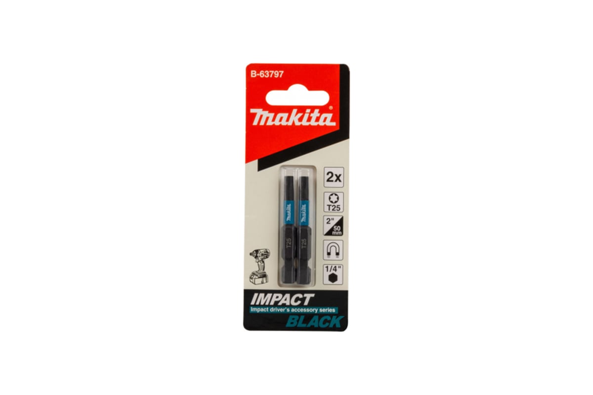 Насадка ударная T25 50 мм Impact Black (2 шт) MAKITA B-63797