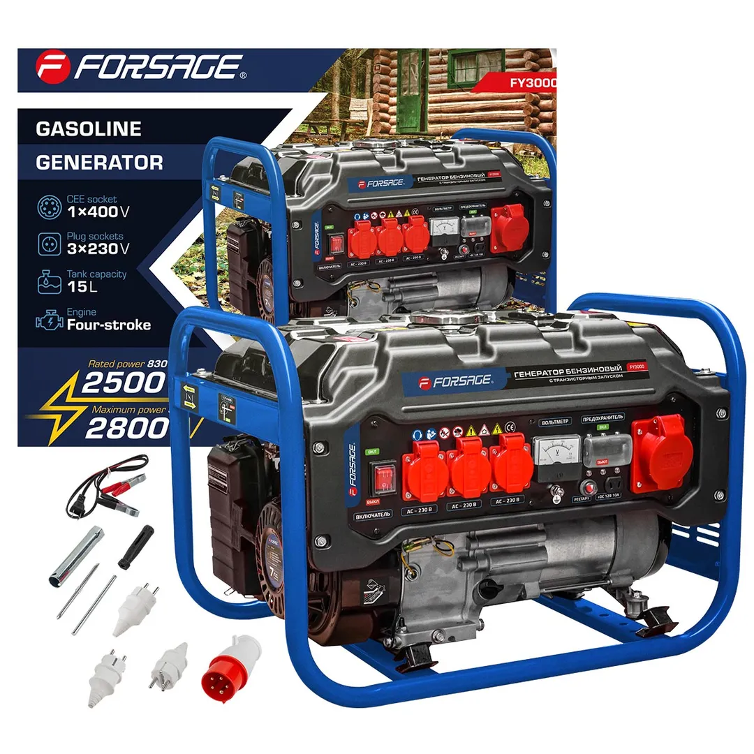 Генератор автономный бензиновый (2500Вт ном.)  Forsage F-FY3000