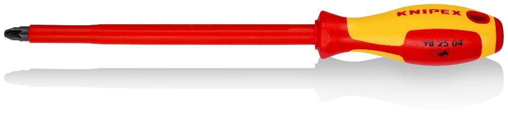 Отвёртка VDE 1000V Pozidriv PZ4, длина стержня 200 мм, L-320 мм  KNIPEX 982504